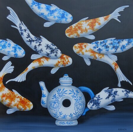 Chinese Blue Teapot - SOLD