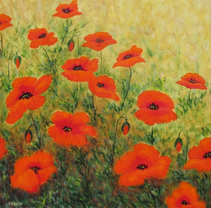 Field Poppies II - SOLD