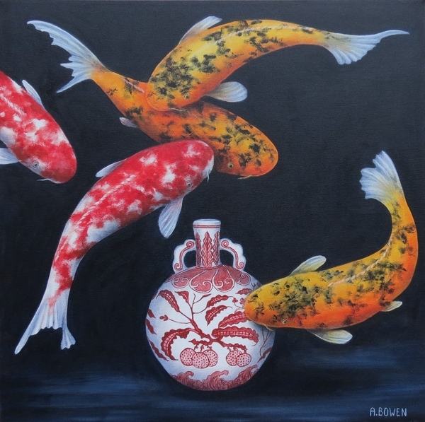 Kumquats and Koi - SOLD