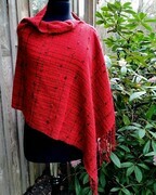 Scarlet Red Silk/cotton Shrug