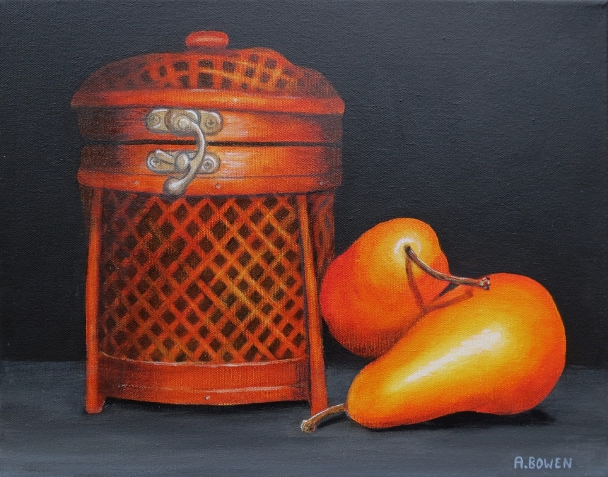 Tea Basket & Pears - SOLD