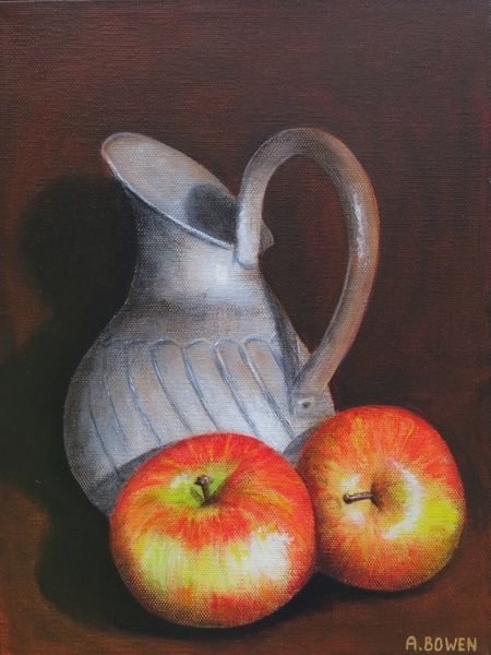 Tin Jug and Apples